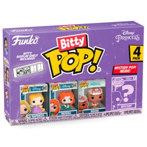 Funko POP Bitty Princess 4pack Rapunzel Merida Moana + Losowy Figurka Kolekcjonerska
