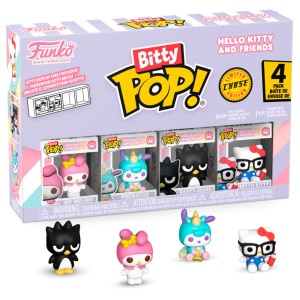 Funko POP Bitty Hello Kitty 4pack Kuromi Pochacco Badtz-Maru Chase Limitowana Figurka Kolekcjonerska