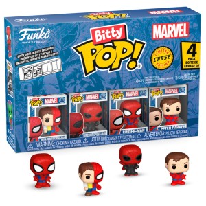 Funko POP Bitty Spider-man 4pack Peter Parker Split Chase Limitowana Figurka Kolekcjonerska