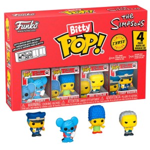 Funko POP Bitty the Simpsons 4pack Itchy Marge Moe Chief Wiggum Chase Limitowana Figurka Kolekcjonerska