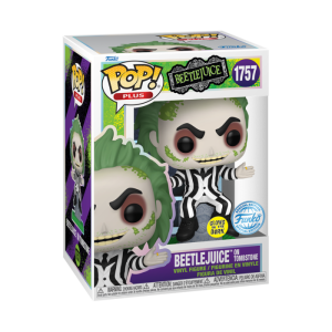 Funko POP Beetlejuice 1757 Beetlejuice on Tombstone Plus/glow Special Edition Świecąca Limitowana Figurka Kolekcjonerska