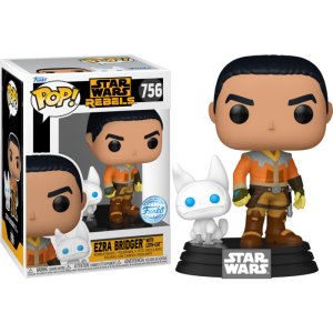 Funko POP Star Wars 756 Ezra Bridger with Loth-Cat Special Edition Limitowana Figurka Kolekcjonerska