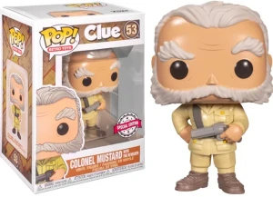 OUTLET Funko POP Clue 53 Colonel Mustard with Revolver Special Edition #15 Limitowana Figurka Kolekcjonerska