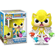 Funko POP! Games: Sonic the Hedgehog - Super Sonic with Emeralds (Flocked, Special Edition) #1059