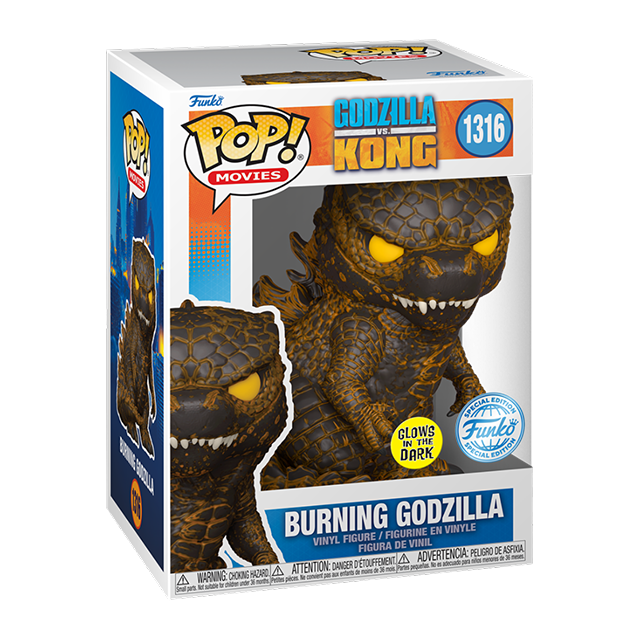 Funko POP! Godzilla - vs Kong Burning Godzilla (Glow in the Dark, Special Edition) #1316