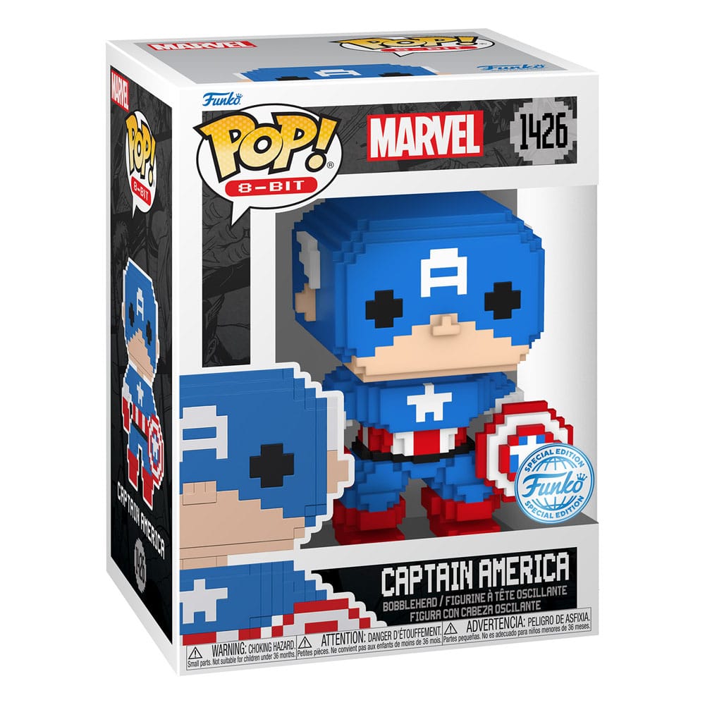 Funko POP! Marvel: Marvel - Captain America 8-bit (Special Edition) #1426