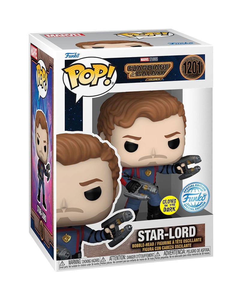 Funko POP! Marvel: Marvel - Guardians of the Galaxy Star-Lord (Glow in the Dark, Special Edition) #1201