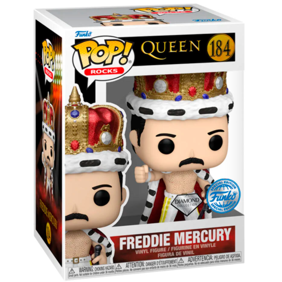 Funko POP! Rocks: Queen - Queen Freddie Mercury (Diamond, Glitter, Special Edition) #184