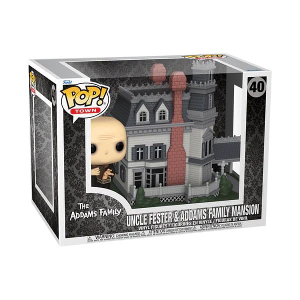 Funko POP! Town: The Adamss Familly Uncle Fester and Addams Family Mansion #40